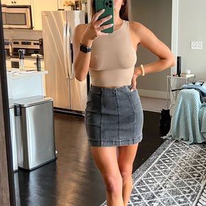 KIRBY COTTON MINI SKIRT - BLACK - Size XS